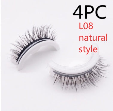 Reusable 3D Mink Lashes Natural False Eyelashes Self Adhesive Fake Glue Free Makeup Eyelash Extension Silk Reusable 3D Mink Lashes Natural False Eyelashes Self Adhesive Fake Glue Free Makeup Eyelash Extension Silk